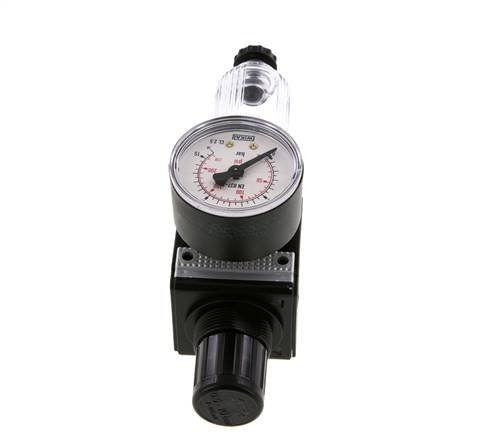 Filter-Regulator G3/8'' 1600l/min 0.5-10.0bar/7-145psi Semi-Auto Polycarbonat Multifix 1
