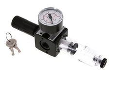 Filter-Regulator G3/8'' 1600l/min 0.1-3.0bar/1-44psi Halbautomatische Zylinder-Verriegelung Polycarbonat Multifix 1