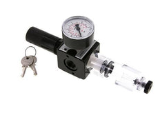 Filter-Regulator G3/8'' 1600l/min 0.2-6.0bar/3-87psi Halbautomatische Zylinder-Verriegelung Polycarbonat Multifix 1