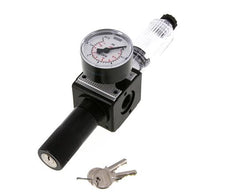 Filter-Regulator G3/8'' 1600l/min 0.1-3.0bar/1-44psi Halbautomatische Zylinder-Verriegelung Polycarbonat Multifix 1