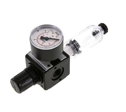 Filter-Regulator G3/8'' 1600l/min 0.5-10.0bar/7-145psi Semi-Auto Polycarbonat Multifix 1