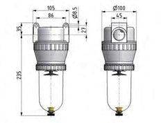 Filter 40microns G3/4'' 12500l/min Standard 5