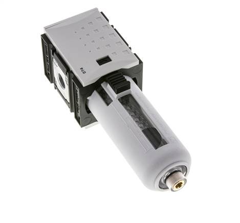 Aktivkohlefilter G1/4'' 470l/min ohne Entwässerung Polycarbonat Futura 1