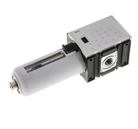 Aktivkohlefilter G1/4'' 470l/min ohne Entwässerung Polycarbonat Futura 1