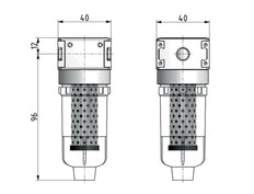 Aktivkohlefilter G1/8'' 310l/min Semi-Auto Polycarbonat Multifix 0