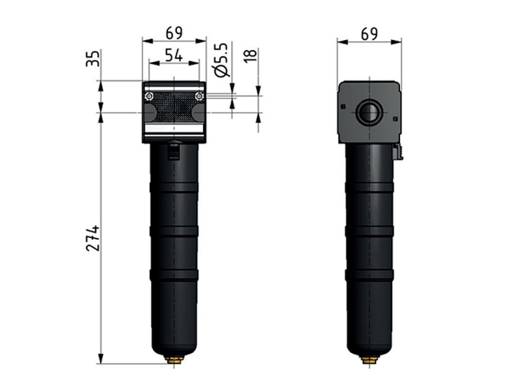 Aktivkohlefilter G1/2'' 1850l/min Semi-Auto Metal Multifix 2