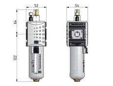 Schmierstoff G1/4'' Polycarbonat Futura 1