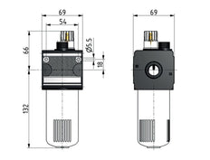 Mikro-Ölnebel-Schmiergerät G1/2'' Schutzkäfig Multifix 2