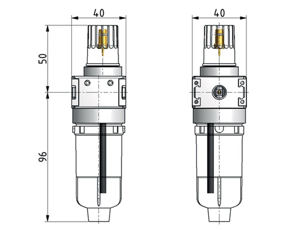 Mikro-Ölnebel-Gleitmittel G1/8'' Multifix 0