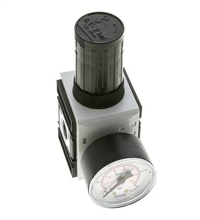 Präzisionsdruckregler für Sammelstückmontage G1/4''&3/8'' 2500l/min 0.1-2.0bar/1-29psi PA Futura 1