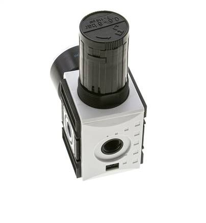 Präzisionsdruckregler für Sammelstückmontage G1/4'' 2000l/min 0.5-8.0bar/7-116psi PA Futura 1