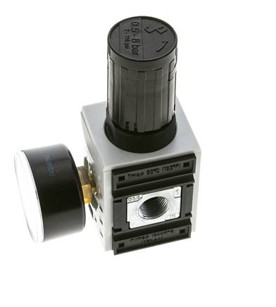 Präzisionsdruckregler für Sammelstückmontage G1/4''&3/8'' 2500l/min 0.5-8.0bar/7-116psi PA Futura 1