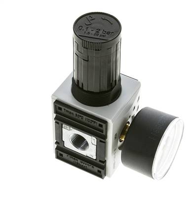 Präzisionsdruckregler für Sammelstückmontage G1/4''&3/8'' 2500l/min 0.1-2.0bar/1-29psi PA Futura 1