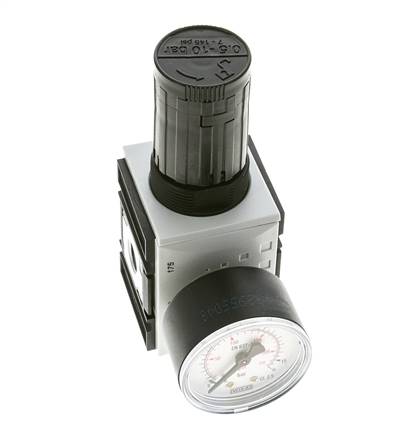 Präzisions-Druckregler für Sammelstückmontage G1/4''&3/8'' 2500l/min 0.1-1.0bar/1-14psi PA Futura 1