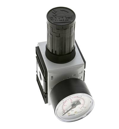 Präzisions-Druckregler für Sammelstückmontage G1/4'' 2000l/min 0.1-1.0bar/1-14psi PA Futura 1