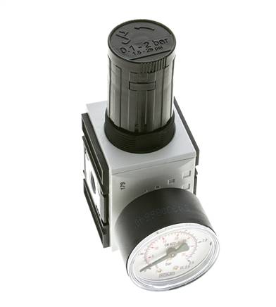 Präzisionsdruckregler für Sammelstückmontage G1/4'' 2000l/min 0.1-2.0bar/1-29psi PA Futura 1