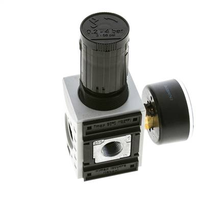 Präzisionsdruckregler für Sammelstückmontage G1/4''&3/8'' 2500l/min 0.2-4.0bar/3-58psi PA Futura 1