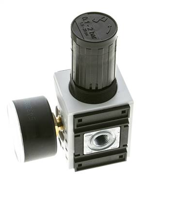 Präzisionsdruckregler für Sammelstückmontage G1/4'' 2000l/min 0.1-2.0bar/1-29psi PA Futura 1