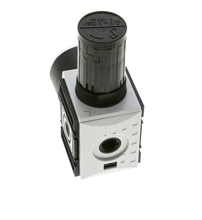 Präzisions-Druckregler für Sammelstückmontage G1/4'' 2000l/min 0.1-1.0bar/1-14psi PA Futura 1