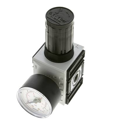 Präzisions-Druckregler für Sammelstückmontage G1/4'' 2000l/min 0.1-1.0bar/1-14psi PA Futura 1
