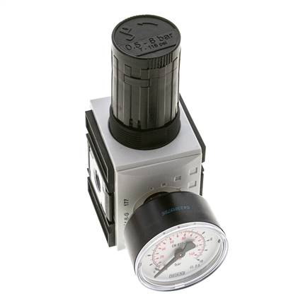 Präzisionsdruckregler für Sammelstückmontage G1/4'' 2000l/min 0.5-8.0bar/7-116psi PA Futura 1