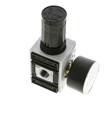 Druckregler für Sammelstückmontage G1/4''&3/8'' 2500l/min 0.1-1.0bar/1-14psi PA Futura 1