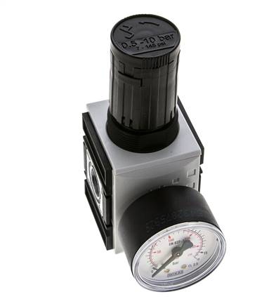 Druckregler für Verteilerbaugruppe G1/4'' und 3/8'' 2500l/min 0,5-10,0bar/7-145psi Futura 1