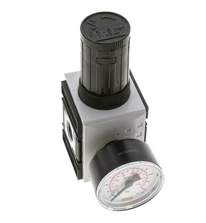 Druckregler für Sammelstückmontage G1/4''&3/8'' 2500l/min 0.5-8.0bar/7-116psi PA Futura 1