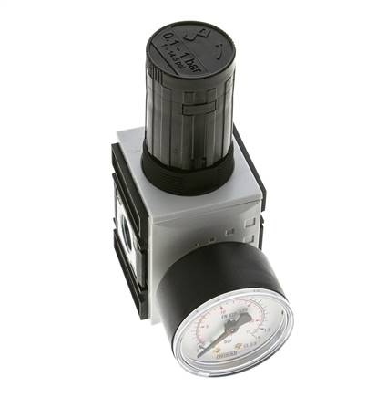 Druckregler für Sammelstückmontage G1/4''&3/8'' 2500l/min 0.1-1.0bar/1-14psi PA Futura 1