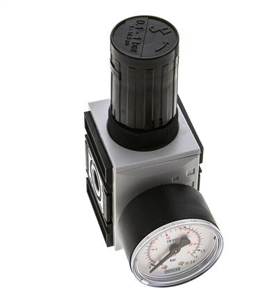Druckregler für Sammelstückmontage G1/4'' 2000l/min 0.1-1.0bar/1-14psi PA Futura 1