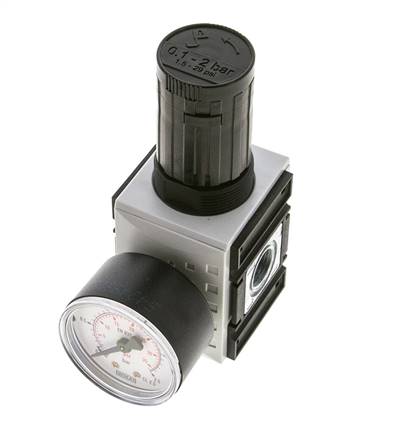 Druckregler für Verteilerbaugruppe G1/4'' und 3/8'' 2500l/min 0,1-2,0bar/1-29psi Futura 1