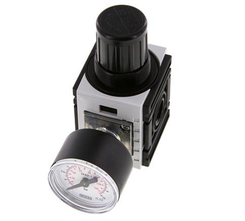 Druckregler G1/4'' 1000l/min 0.5-8.0bar/7-116psi PA 40 mm Manometer Futura 0