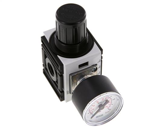 Druckregler G1/4'' 1000l/min 0.5-8.0bar/7-116psi PA 40 mm Manometer Futura 0