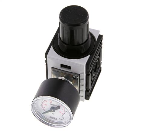 Druckregler G1/4'' 1000l/min 0.2-4.0bar/3-58psi PA 40 mm Manometer Futura 0