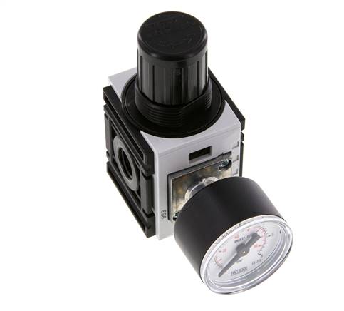 Druckregler G1/4'' 1000l/min 0.2-4.0bar/3-58psi PA 40 mm Manometer Futura 0