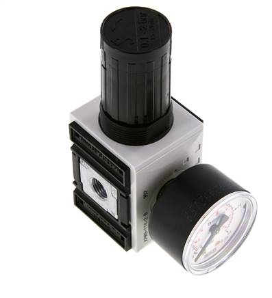 Präzisionsdruckregler G1/4'' 2000l/min 0.1-2.0bar/1-29psi PA Futura 1