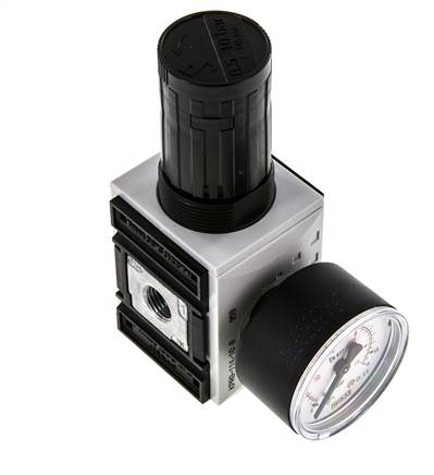 Präzisions-Druckregler G1/4'' 2000l/min 0.5-10.0bar/7-145psi PA Futura 1