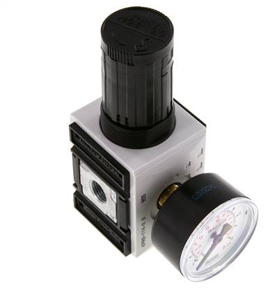 Präzisions-Druckregler G1/4'' 2000l/min 0.5-8.0bar/7-116psi PA Futura 1