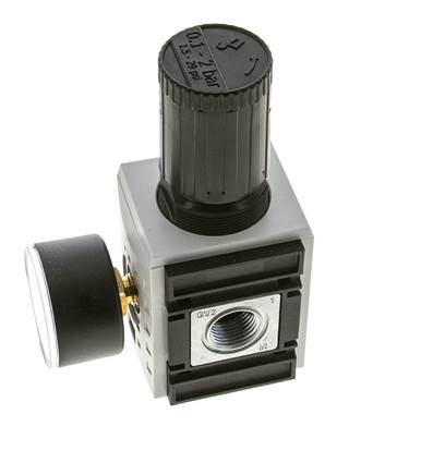 Präzisionsdruckregler für Sammelstückmontage G1/2''&3/8'' 5200l/min 0.1-2.0bar/1-29psi PA Futura 2