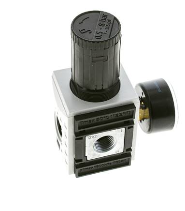 Druckregler für Verteilerblock G1/2'' und 3/8'' 5200l/min 0,5-8,0bar/7-116psi Futura 2