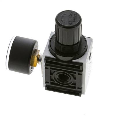 Druckregler für Sammelstückmontage G1/4'' 1000l/min 0.5-8.0bar/7-116psi PA 40 mm Manometer Futura 0