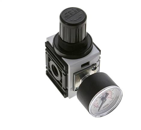 Druckregler für Sammelstückmontage G1/4'' 1000l/min 0.5-8.0bar/7-116psi PA 40 mm Manometer Futura 0