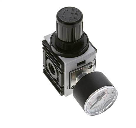 Druckregler für Sammelstückmontage G1/4'' 1000l/min 0.2-4.0bar/3-58psi PA 40 mm Manometer Futura 0