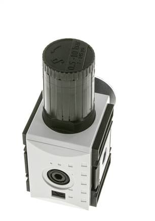 Präzisionsdruckregler G3/8'' 4500l/min 0.5-10.0bar/7-145psi PA Futura 2