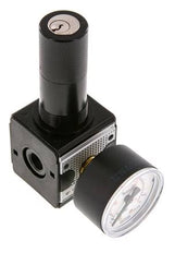 Präzisionsdruckregler G1/4'' 2100l/min 0.5-10.0bar/7-145psi Zink-Druckguss-Zylinderschloss Multifix 1