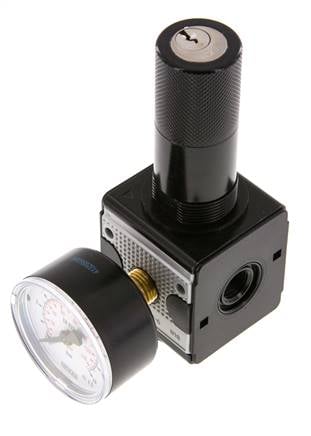Präzisionsdruckregler G1/4'' 2100l/min 0.2-6.0bar/3-87psi Zink-Druckguss-Zylinderschloss Multifix 1