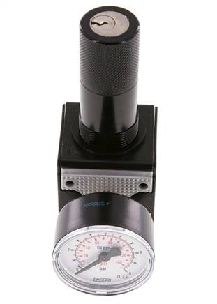 Präzisionsdruckregler G1/4'' 2100l/min 0.2-6.0bar/3-87psi Zink-Druckguss-Zylinderschloss Multifix 1