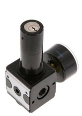 Präzisionsdruckregler G1/4'' 2100l/min 0.2-6.0bar/3-87psi Zink-Druckguss-Zylinderschloss Multifix 1