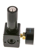 Präzisionsdruckregler G1/4'' 2100l/min 0.1-3.0bar/1-44psi Zink-Druckguss-Zylinderschloss Multifix 1