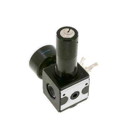 Druckregler G3/8'' 2100l/min 0,2-6,0bar/3-87psi Zylinderschloss Multifix 1